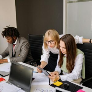 Employees Busy Working Inside an Office